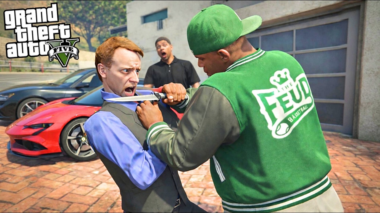 FRANKLIN FIGHTS HIS ACCOUNTANT WHO BEEN STEALING FROM HIM IN GTA 5 (MOVIE)