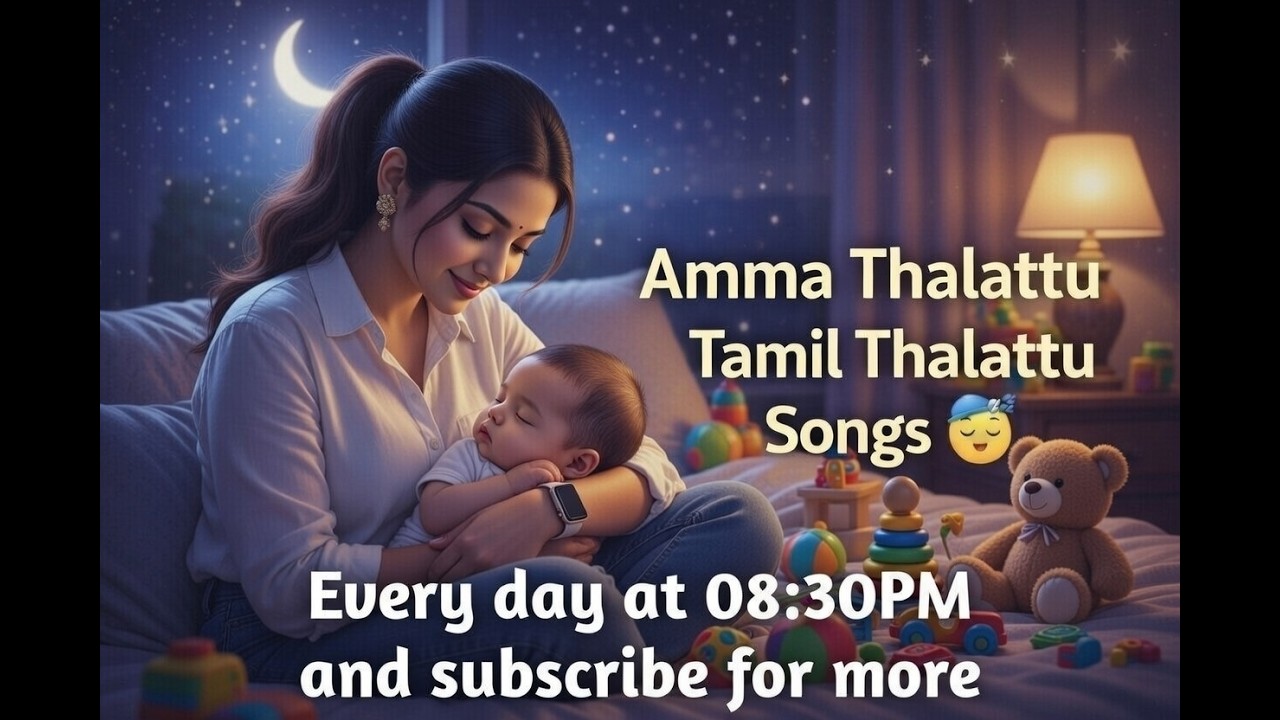 👉 Tamil Baby Sleep Lullaby 😴 | Amma Voice | Kaatru Sollum Thalattu