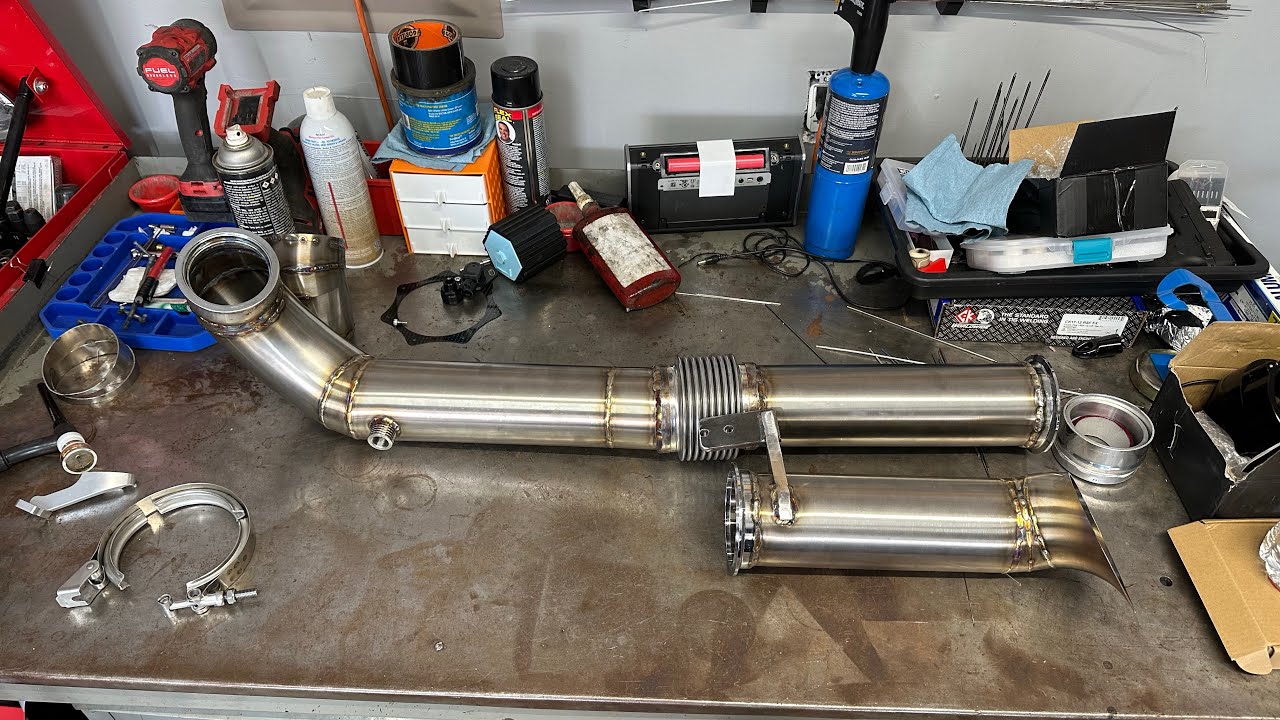 Making a custom turbo downpipe stainless steel