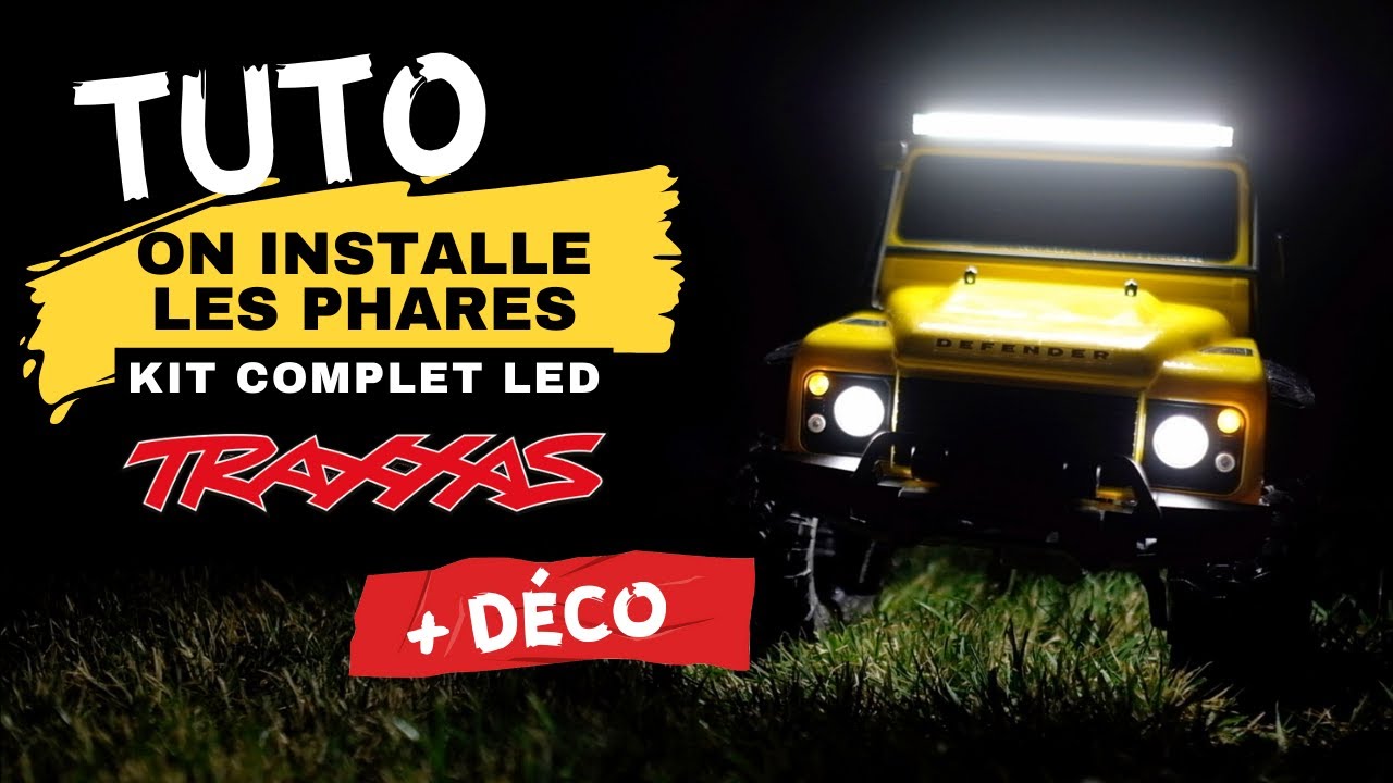 On installe le kit LED sur le TRX4 Defender de chez Traxxas