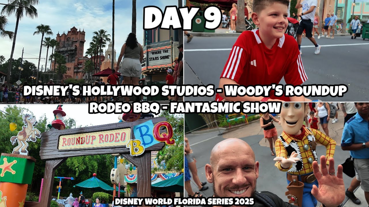 DAY 9- DISNEYS HOLLYWOOD STUDIOS -  WOODY'S ROUNDUP RODEO BBQ FANTASMIC SHOW