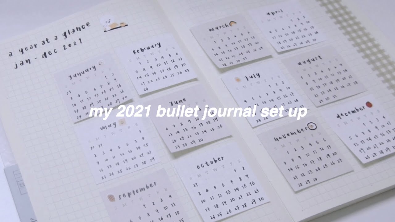 2021 bullet journal setup (midori MD notebook) 🗓