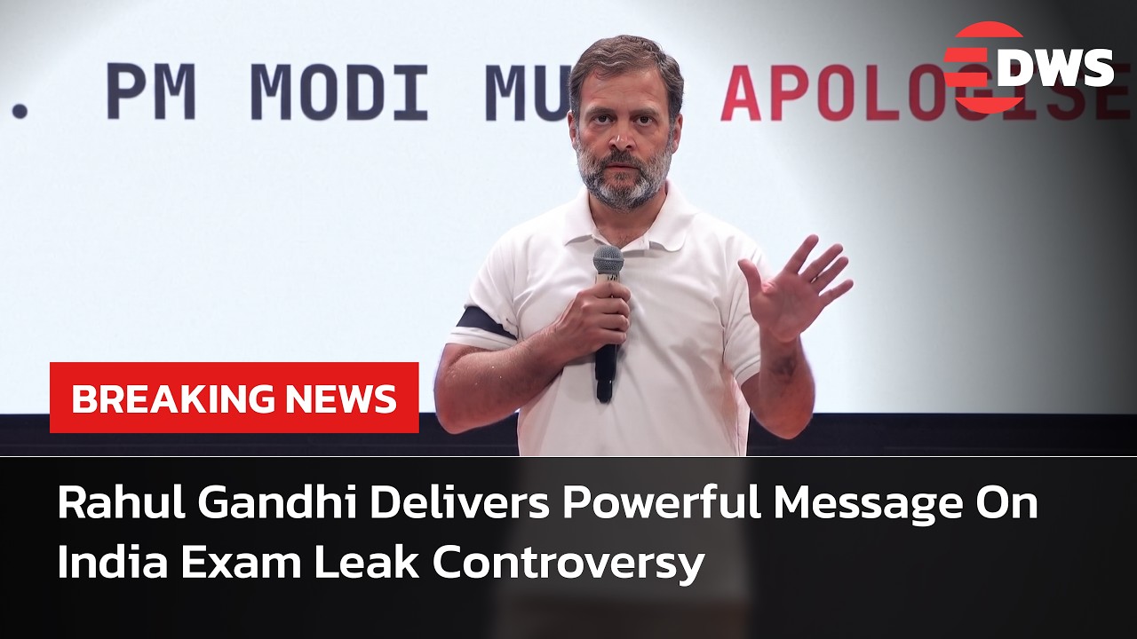 Rahul Gandhi Speaks After Congress Protest Over India Exam Paper Leak Controversy | DWS News | AC14