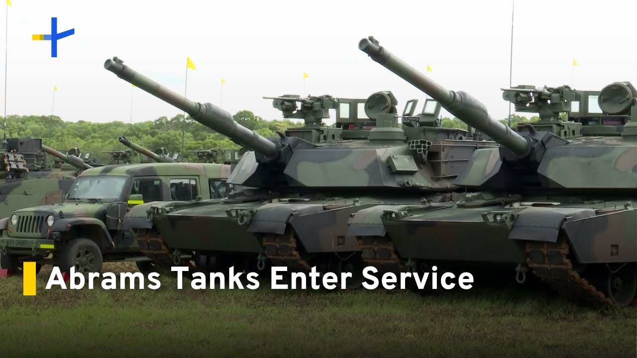 Taiwan's Military Welcomes M1A2T Abrams Tanks Into Service｜TaiwanPlus News