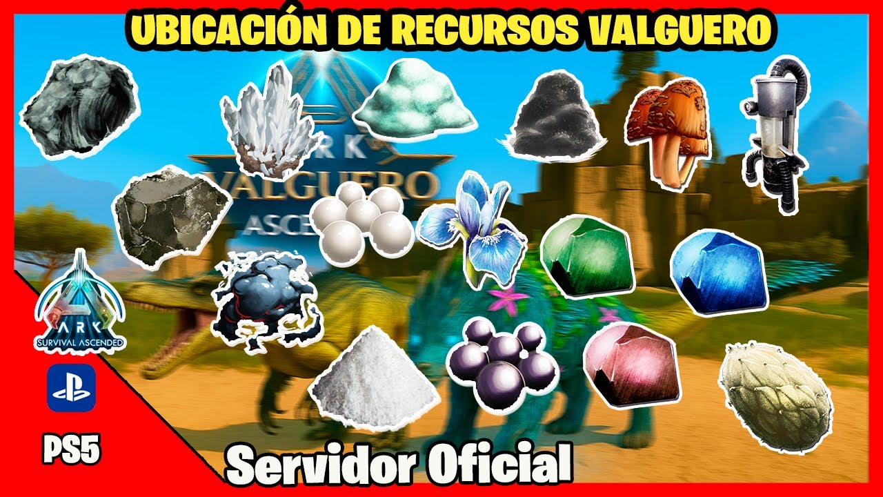 Ubicación de principales RECURSOS VALGUERO | ARK Ascended