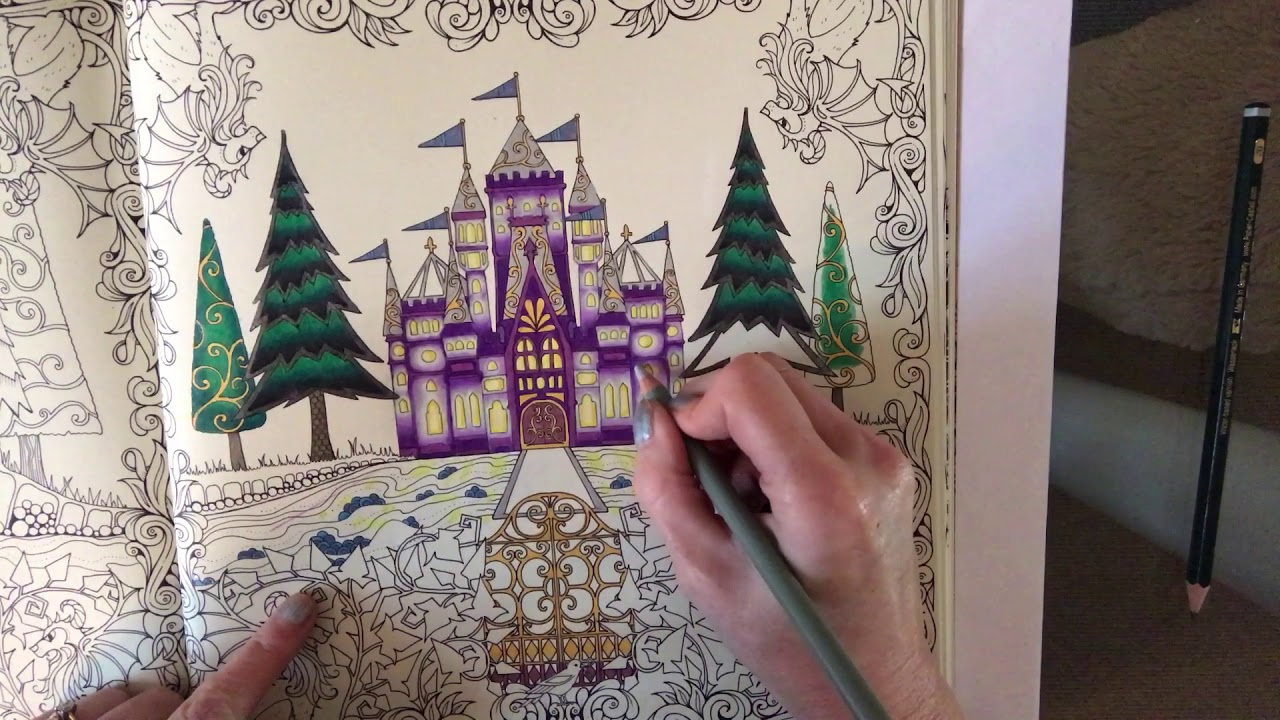 Tutorial 2 - Johanna Basford - Enchanted Forest - Castle - Castle & Trees