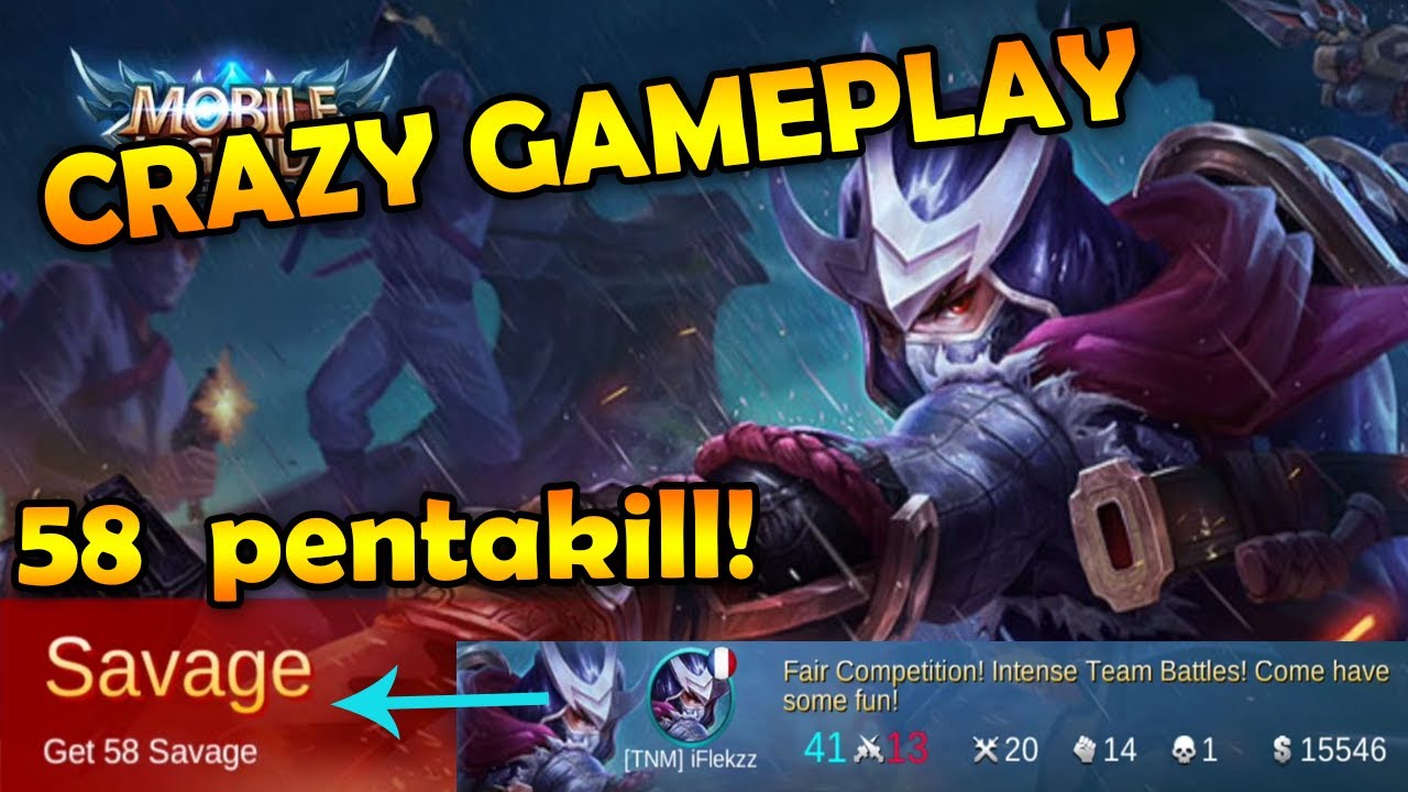 INSANE HAYABUSA GAMEPLAY - 58 PENTAKILLS! - MOBILE LEGENDS