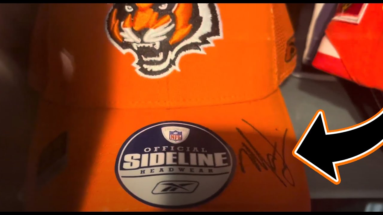 WE PICKED UP A NEW SIGNED CINCINNATI BENGALS HAT FOR OUR WIN OVER THE SEAHAWKS!!!