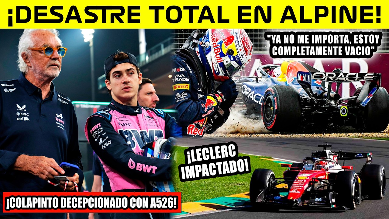🚨COLAPINTO SIN RESPUESTAS💥 ALPINE DECEPCIONA y se QUEDA SIN OPCIONES❌ MAX PONE en DUDA su FUTURO? 🤔