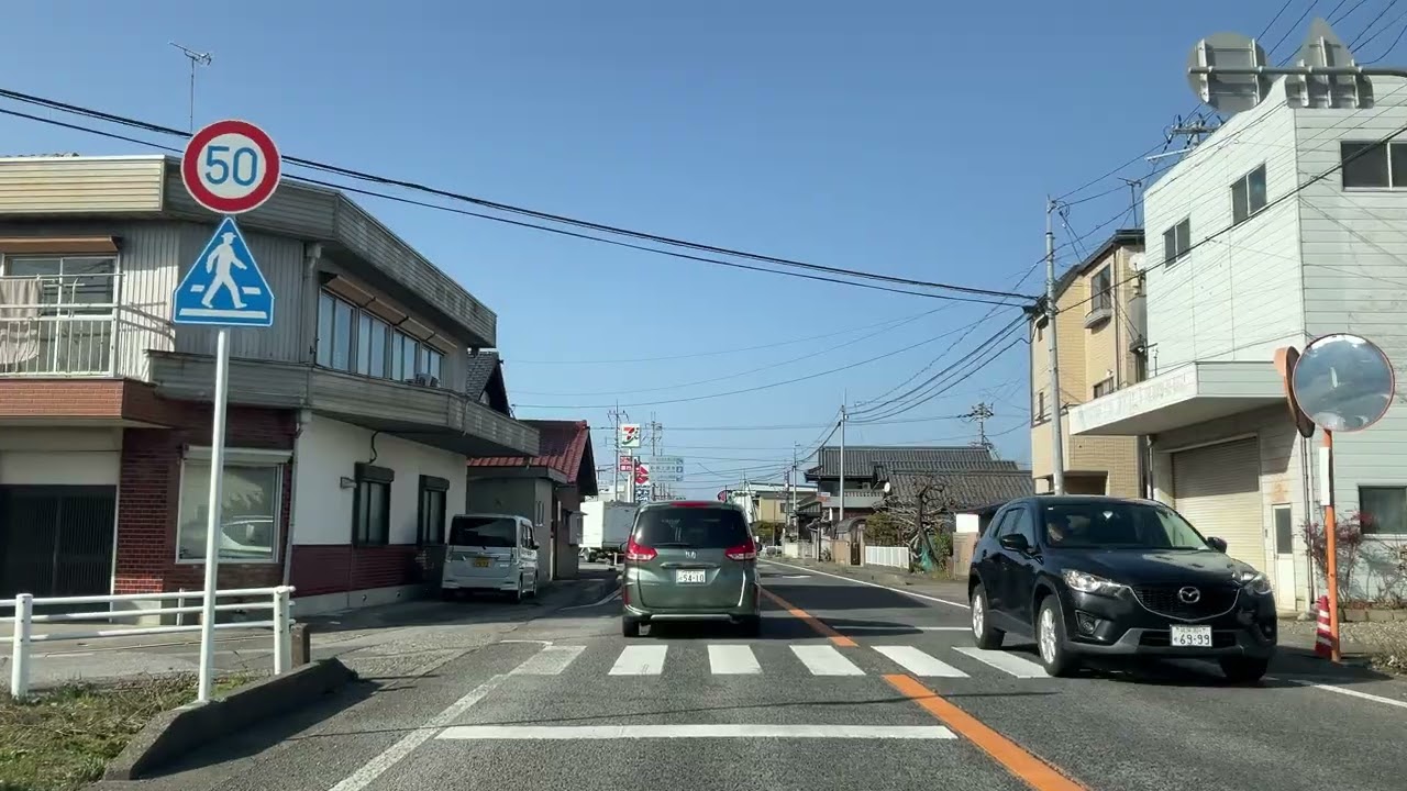 2026年3月1日,国道8号線沿い第一旭の店舗テントがピンク色に新調された風景　2026