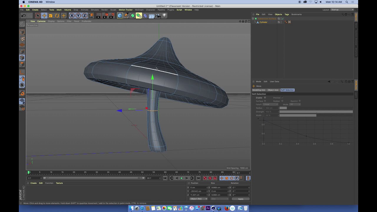 Polygon Modelling 3 Making a Mushroom with Edge Loops