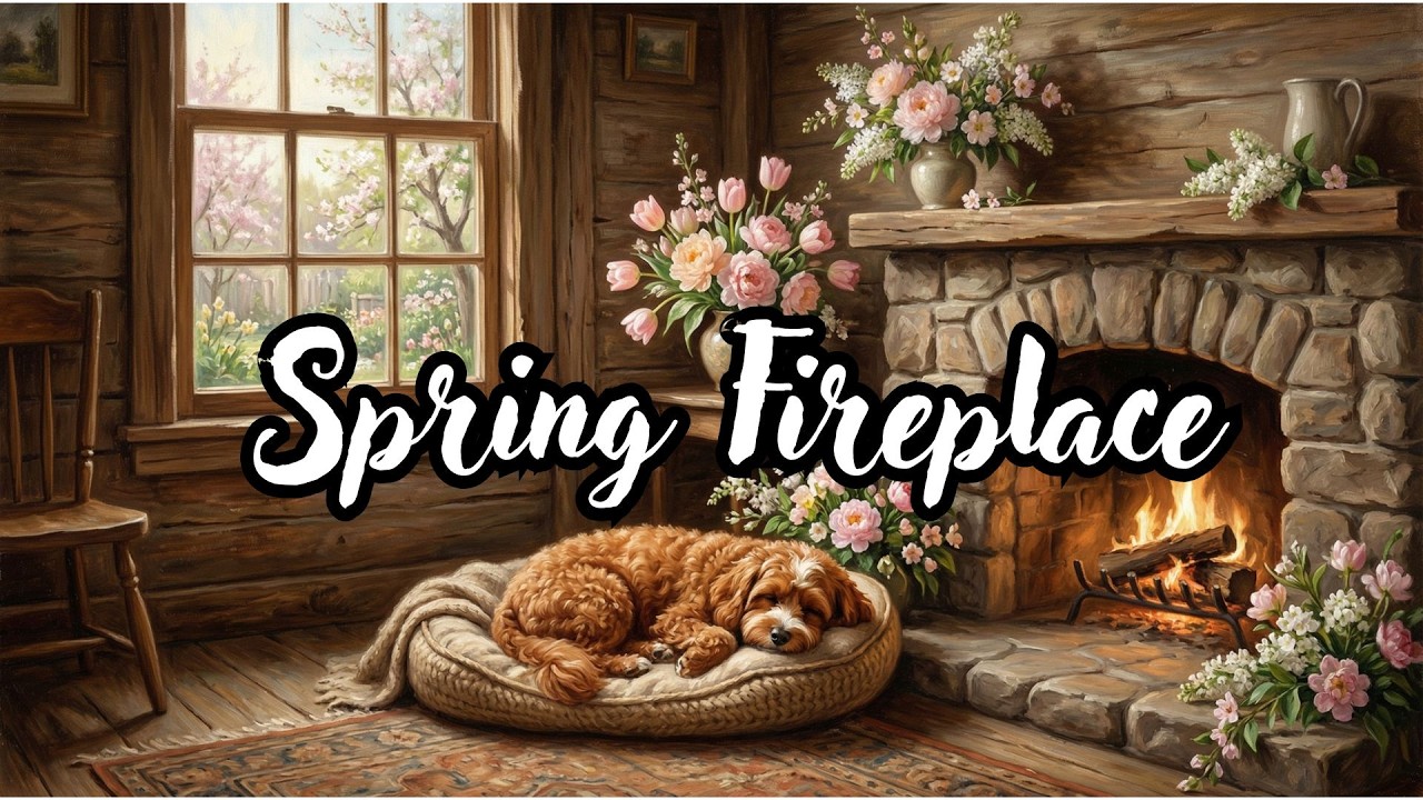 Cozy Up with Your Pup: 4K Fireplace for Ultimate Relaxation