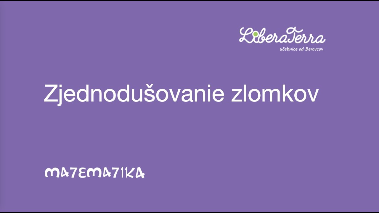Zjednodušovanie zlomkov
