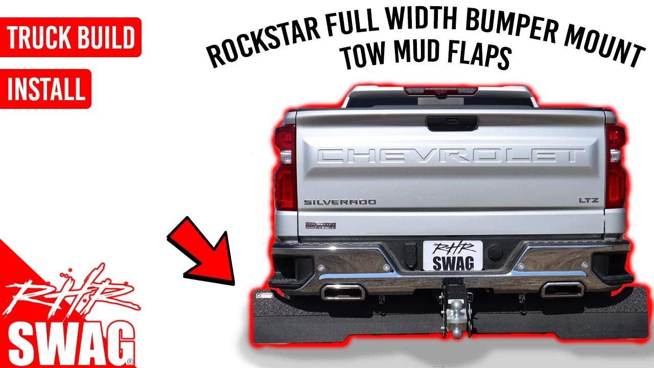 Rockstar Full Width Bumper Mount Tow Mud Flaps Install - 2021 Chevy Silverado Truck Build