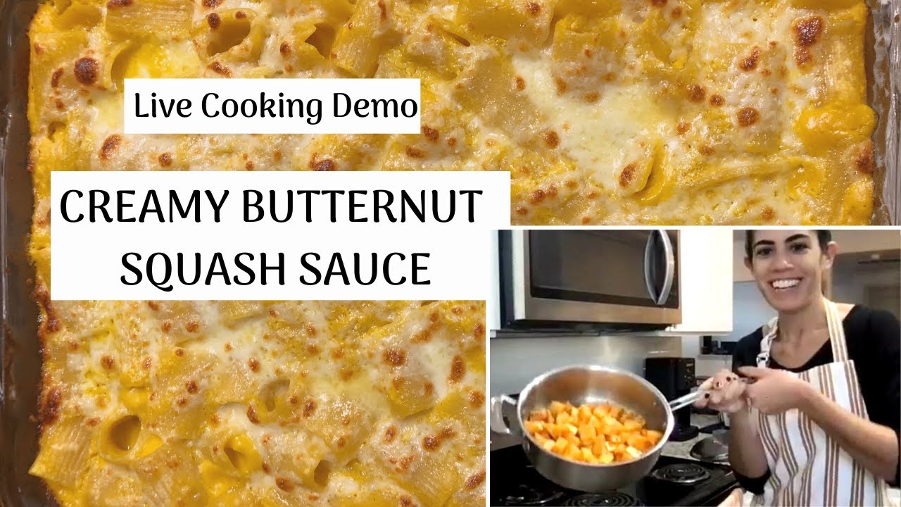 HEALTHY Creamy Butternut Squash Sauce: Live Cooking Demo!