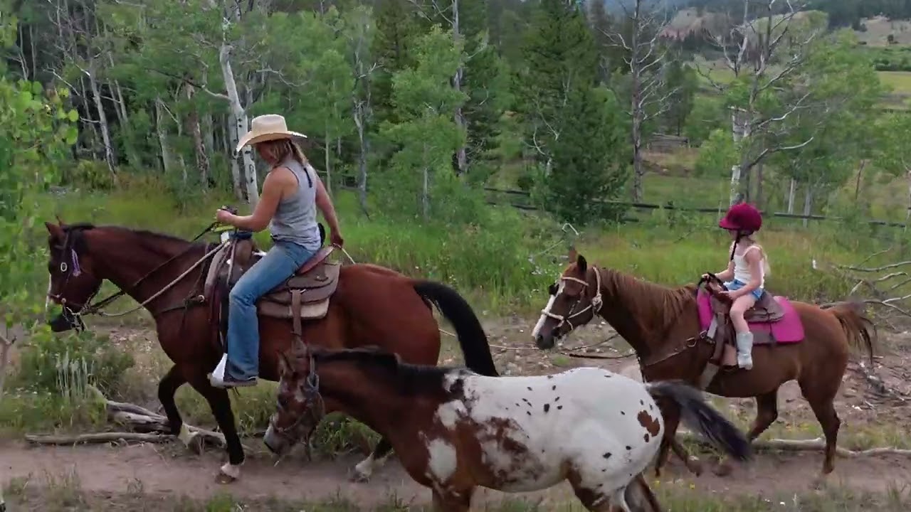Little girl riding 