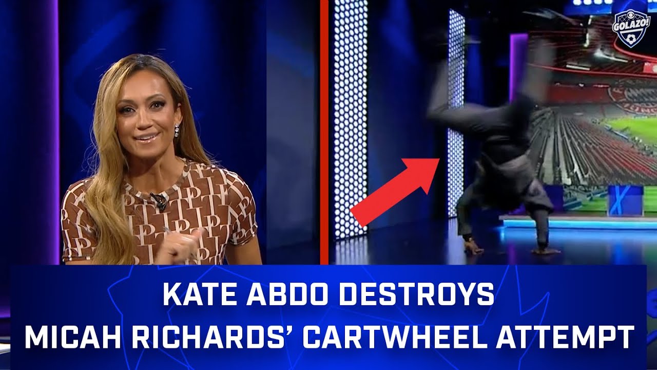 Kate Abdo Jabs at Micah Richards After His Failed Cartwheel Attempt | CBS Sports Golazo