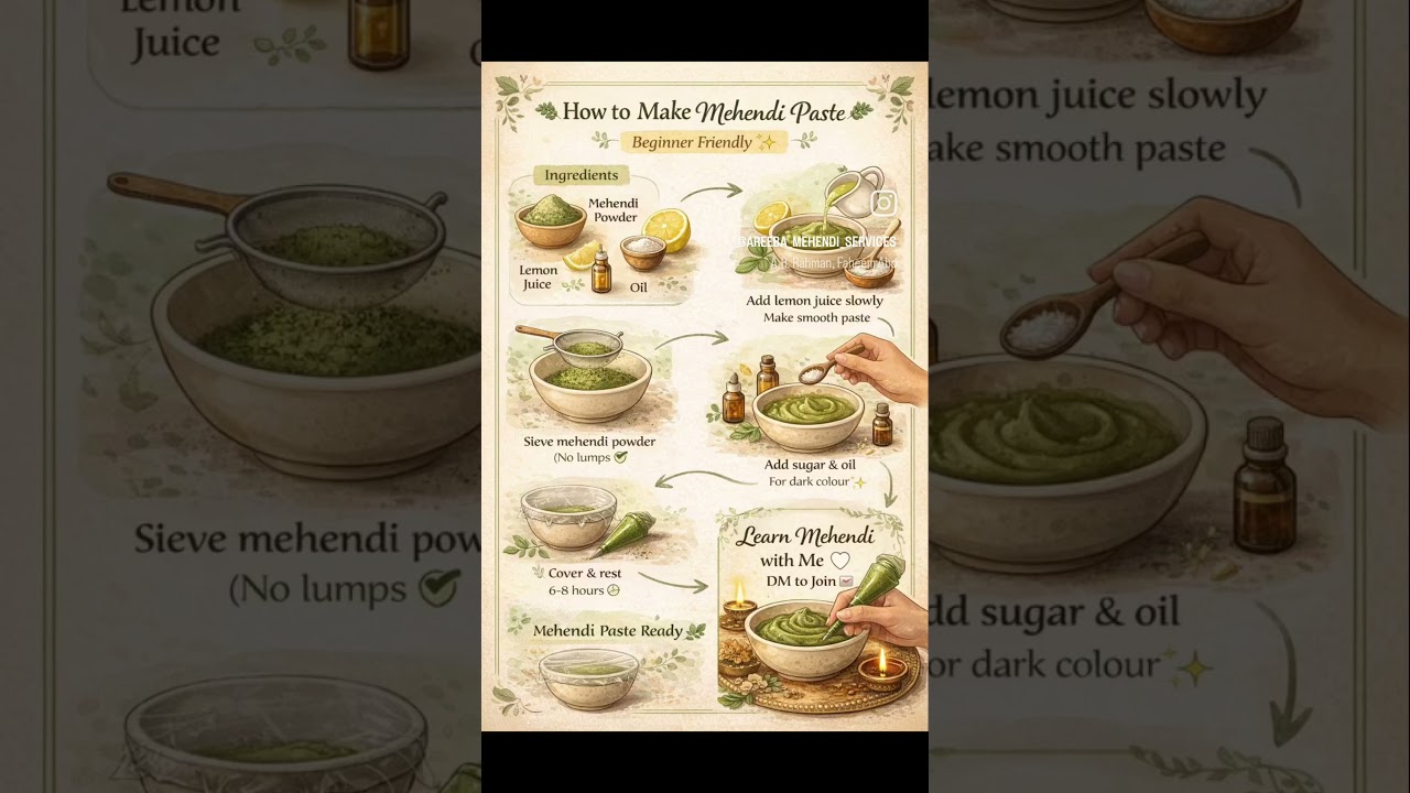 make mehendi paste 🍀🍀