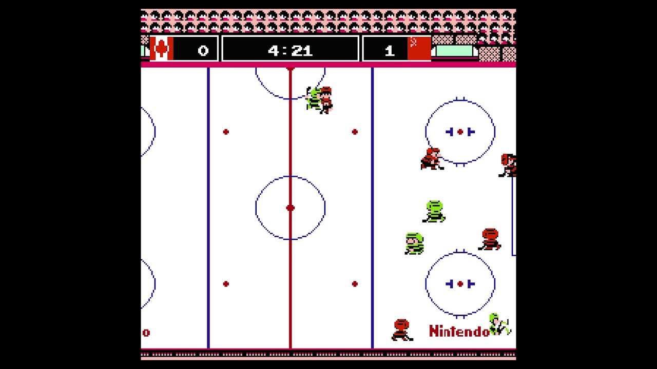 Ice Hockey NES fight