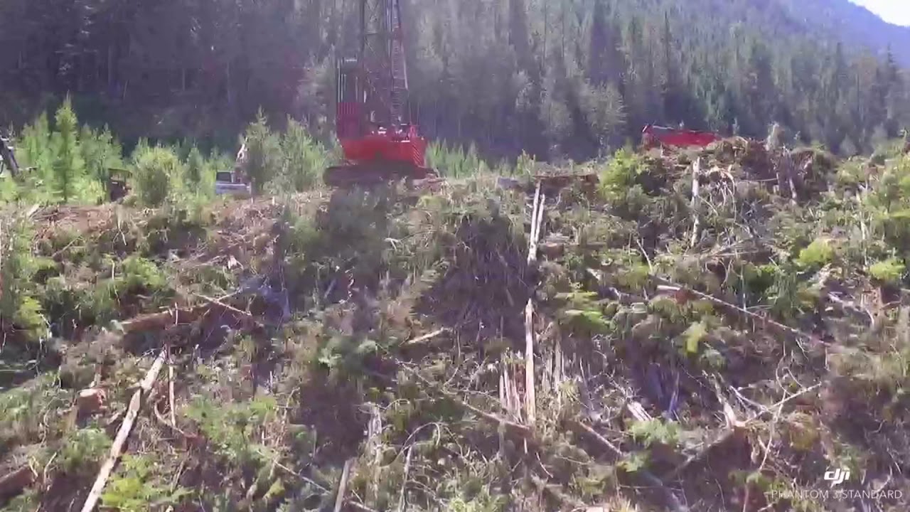 R & A Logging Ltd.  Madill 122 grapple yarder