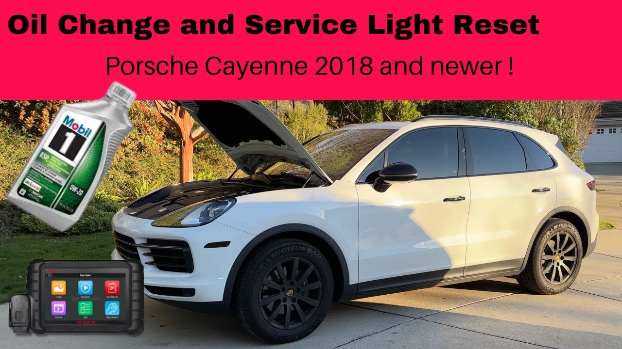 Руководство по замене масла и сбросу индикатора сервисного обслуживания Porsche Cayenne 2018+