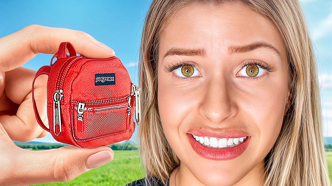 24 HORAS SOBREVIVENDO COM A MENOR MOCHILA DO MUNDO !!