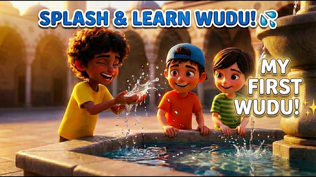 My First Trip to the Mosque! Learning Wudu | Wudu for Kids! Splash With Haider | Hanafi Fiqh