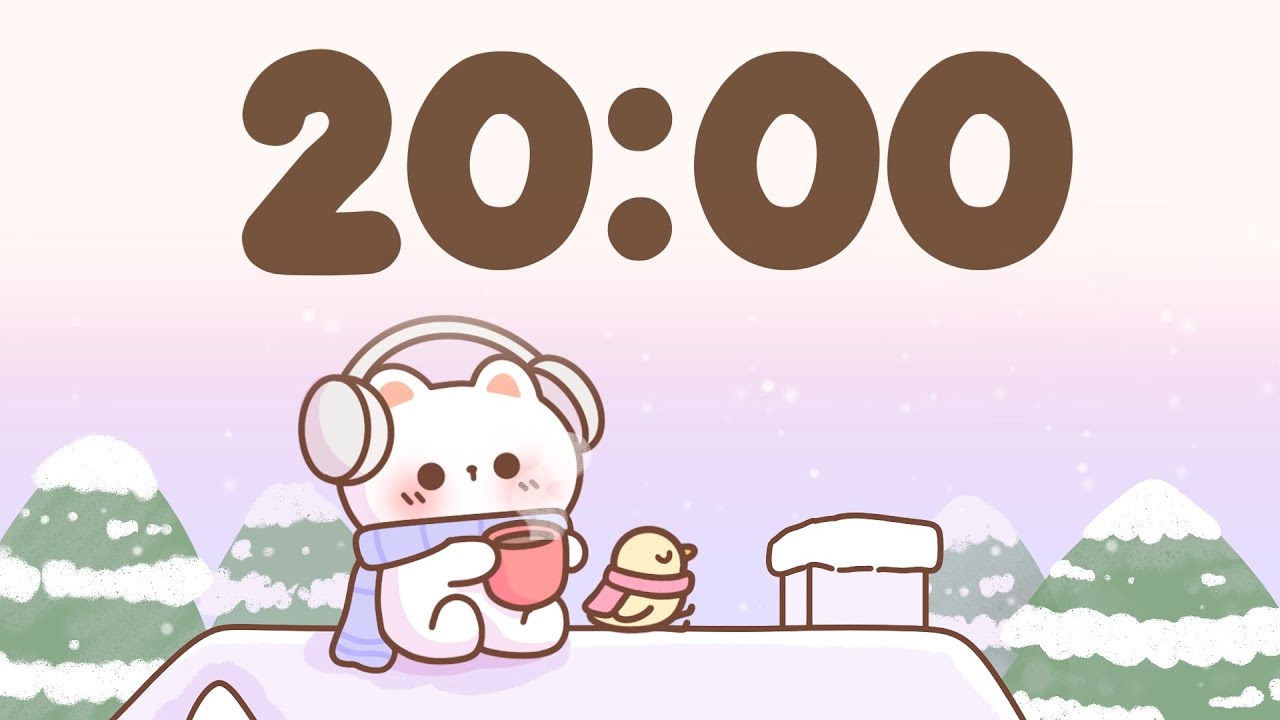 20 Minute Timer 🐱 Study Timer for Classroom Focus