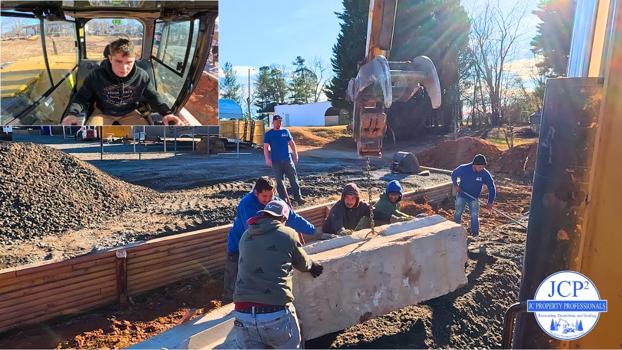 Waste Block Retaining Wall Build | In the Machine with Vince