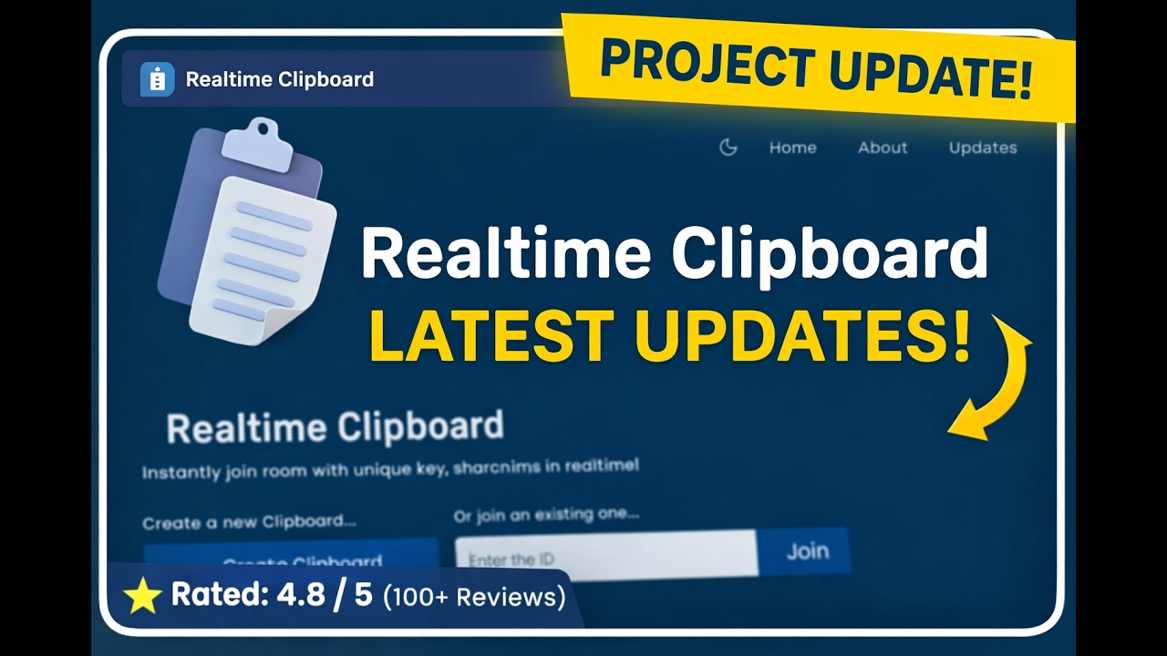 Realtime Clipboard – Latest Project Update 🚀 (New Features + Improvements!)