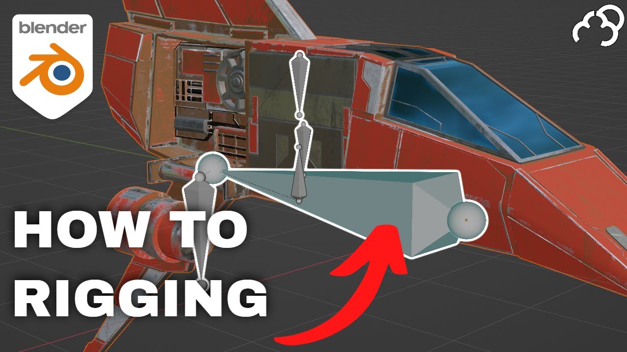 Blender Rigging Basics Tutorial - Rigging a Sci-Fi Spaceship