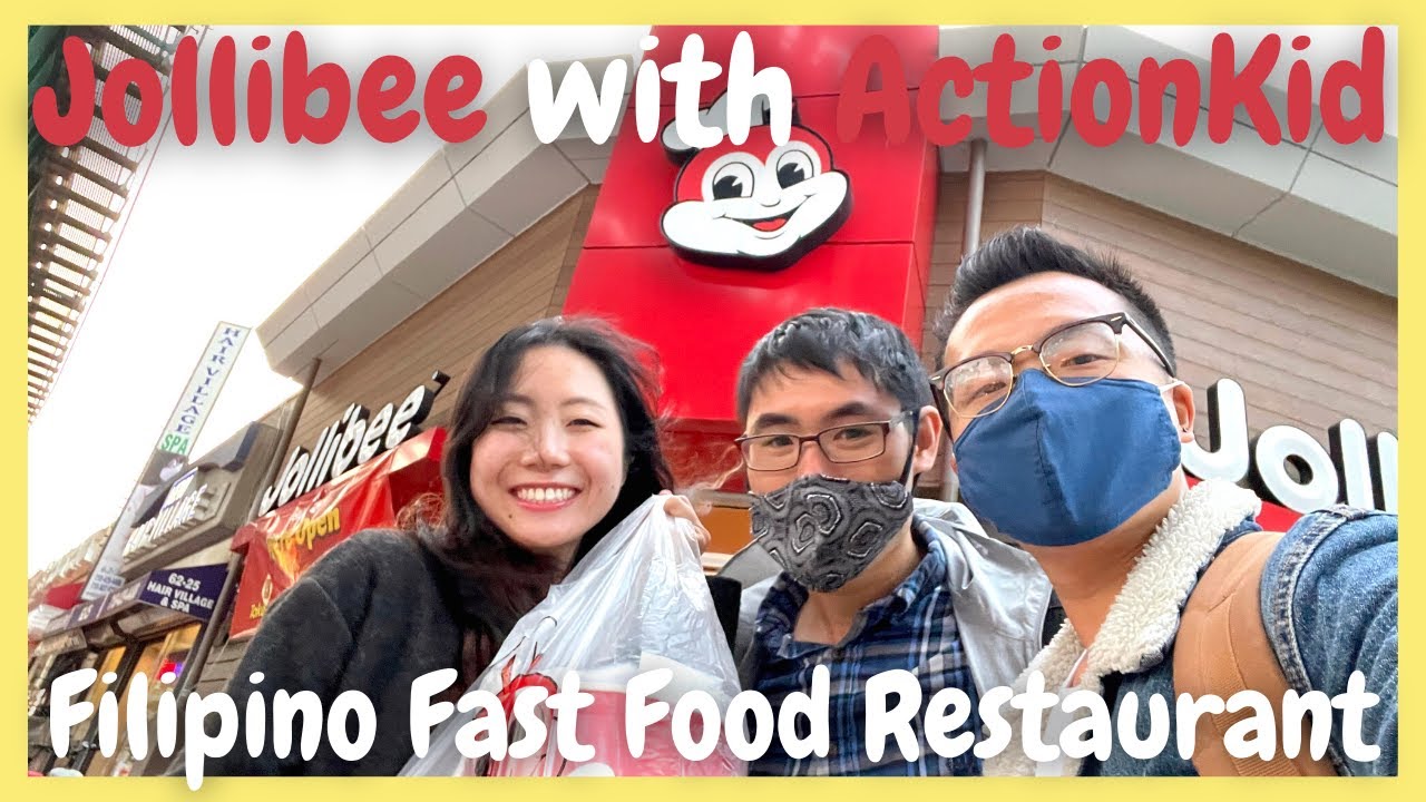 Eating Jollibee’s Chickenjoy, Jolly Spaghetti, & Peach Mango Pie with ActionKid | Filipino Fast Food