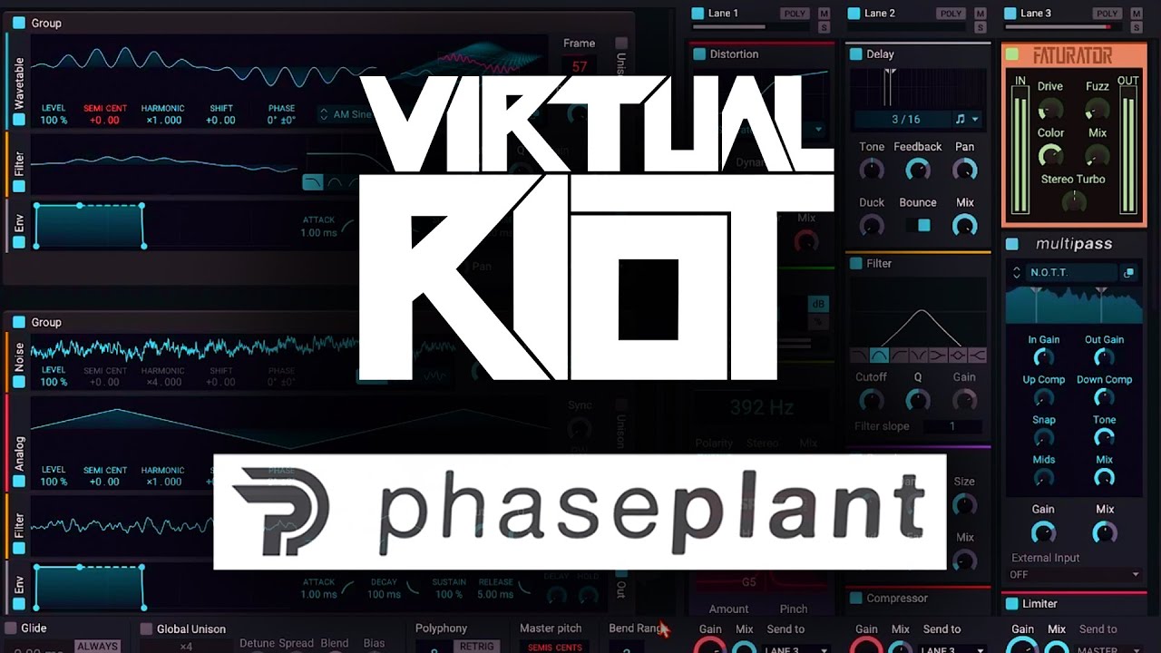 100 Virtual Riot Phase Plant presets (download & demo) - no talking