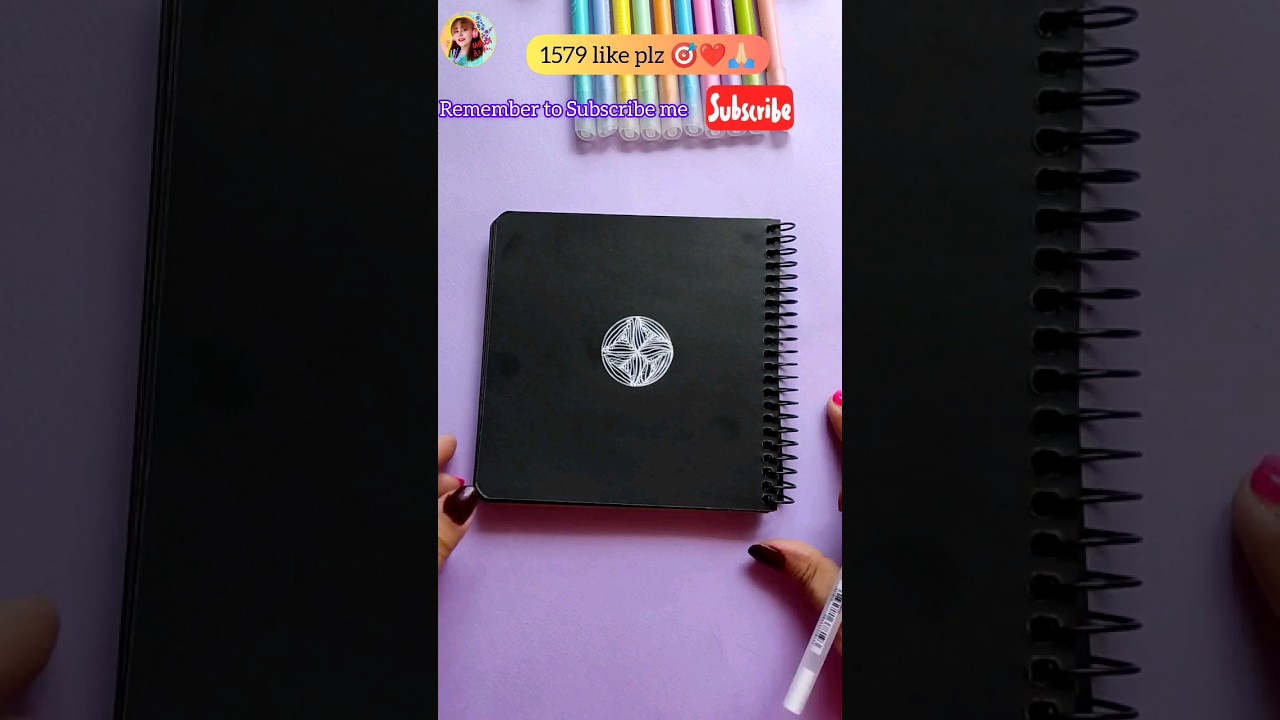 Easy zentangle ! zentangle art how to draw a white zentangle on black paper? #art #zentangle #shorts