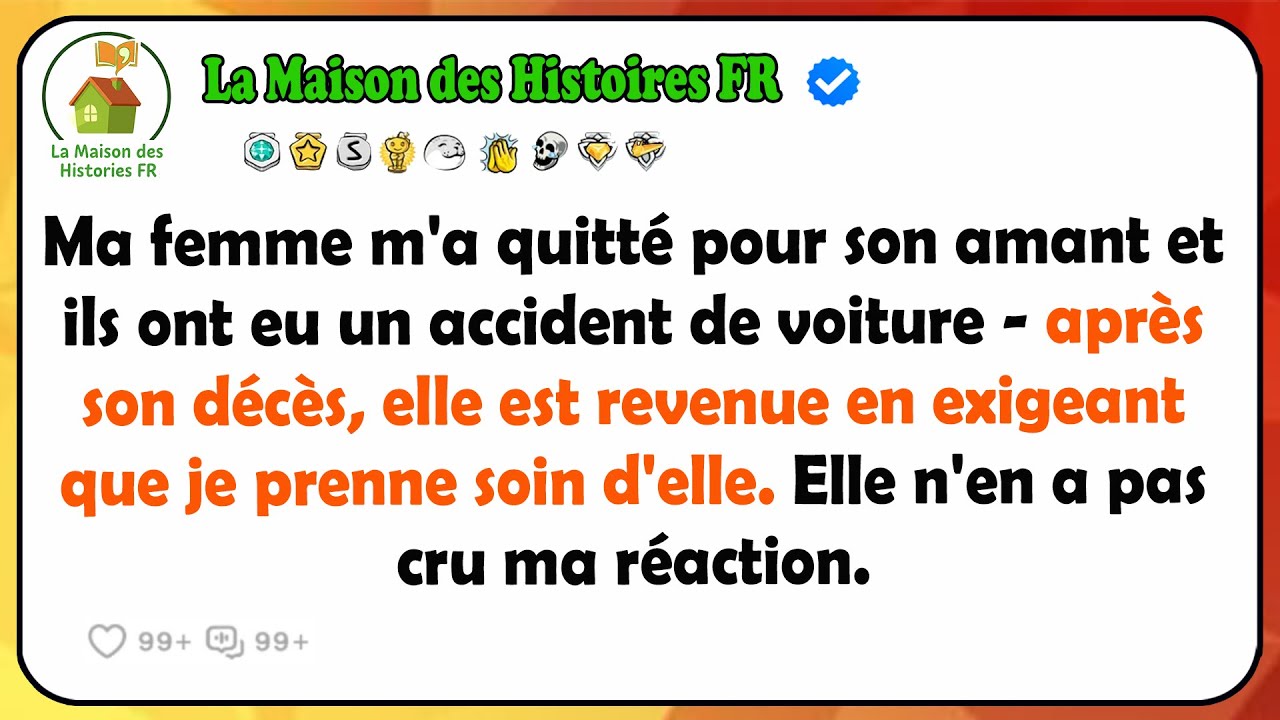 Ma Femme M'a Quitté Pour Son Amant. Après Leur Accident, Elle Revient Demander Mon Aide.
