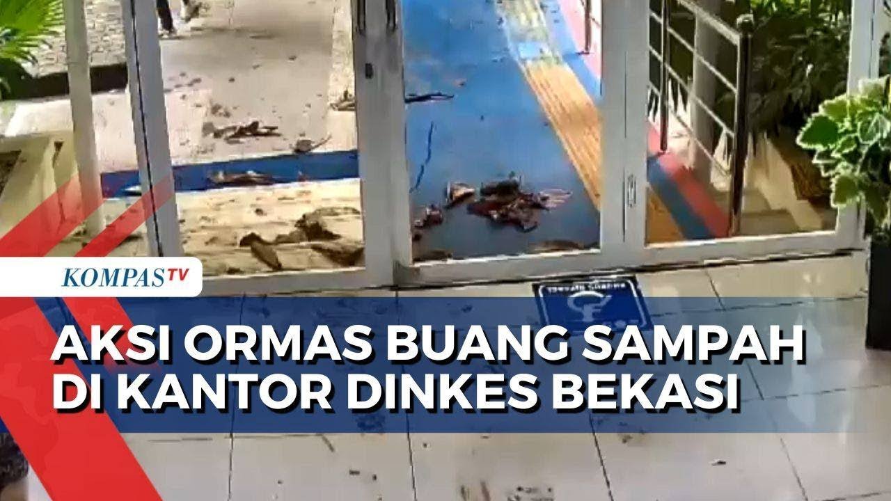 Oknum Ormas Buang Sampah di Depan Kantor Dinkes Bekasi karena Kecewa Tak Bertemu Kadinkes