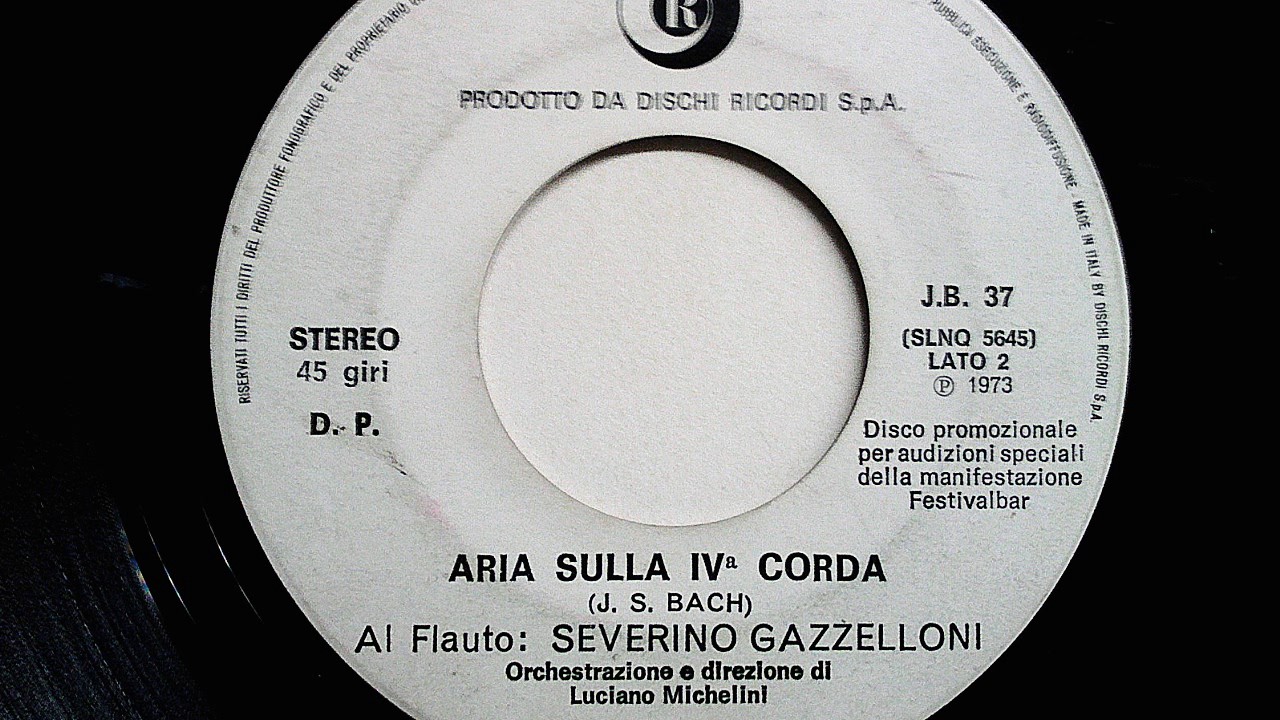 Aria sulla  IVa  corda - Severino Gazzelloni (Flauto)