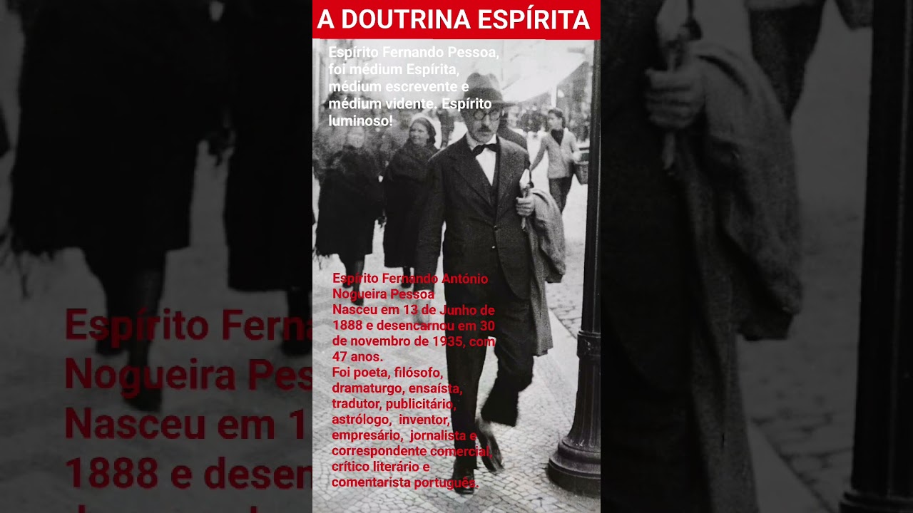 A DOUTRINA ESP&Iacute;RITA | ESP&Iacute;RITO FERNANDO PESSOA,  M&Eacute;DIUM ESP&Iacute;RITA,  M&Eacute;DIUM ESCREVENTE E DE VID&Ecirc;NCIA