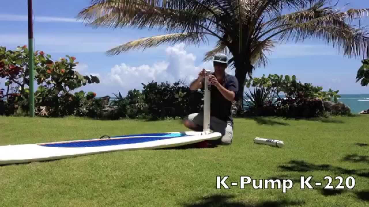 K-Pump K-20 & K-220 easy SUP pumps. Feat: K-Air II 15PSI.