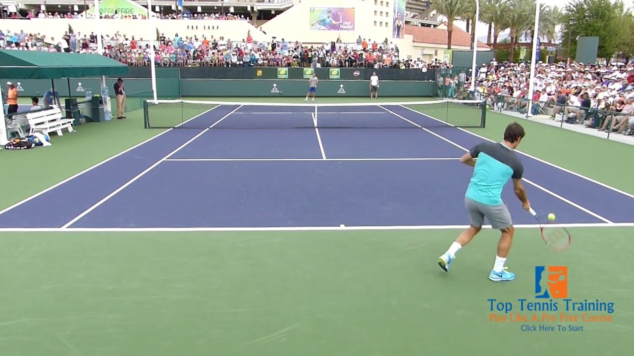 Roger Federer Training With Stan Wawrinka | Court Level View