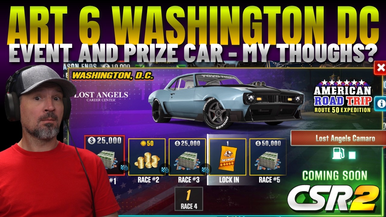 CSR2 ART6 Washington: как получить Lost Angels Camaro