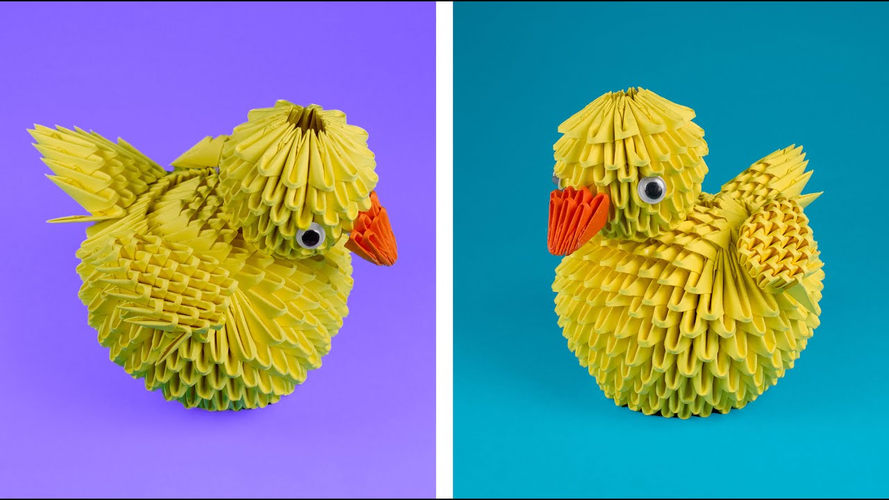 How to make a 3D origami Rubber Duck