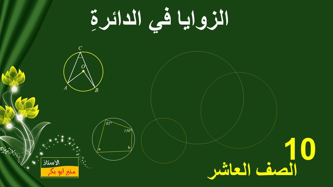 الزوايا في الدائرة - الصف العاشر