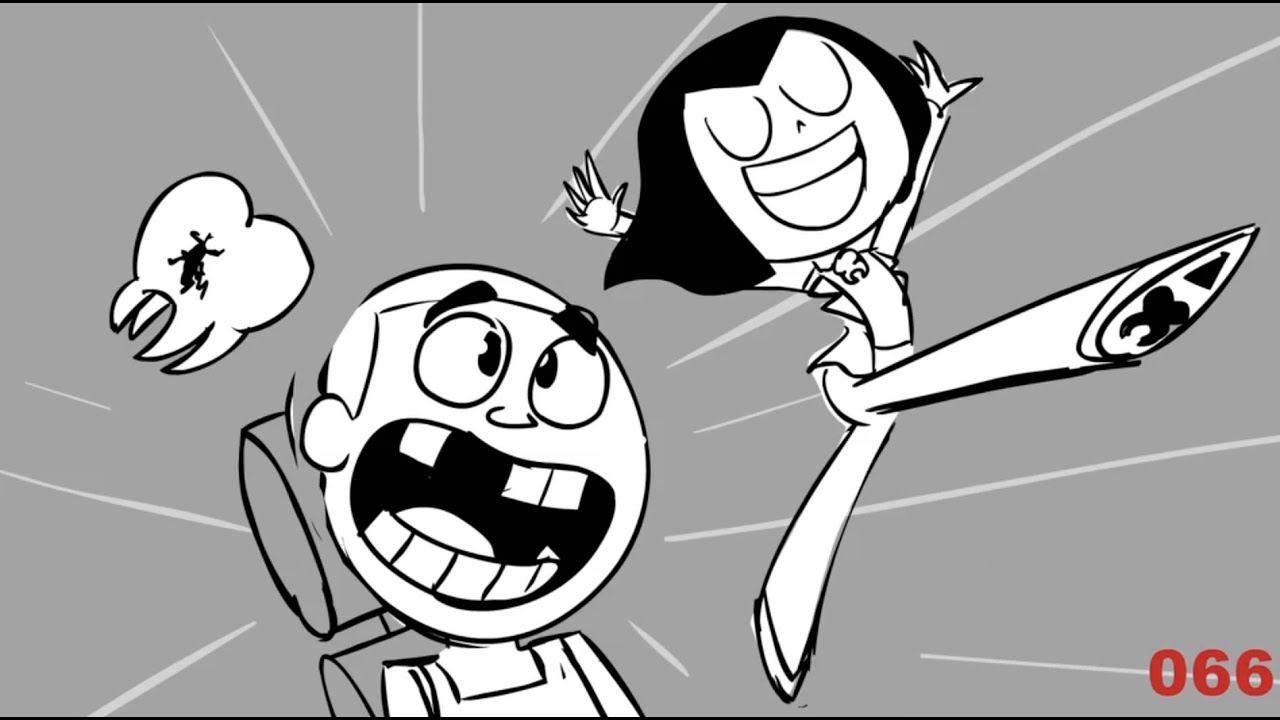 Teen Titans GO! Storyboard: Career Day Raven Dentist Dance