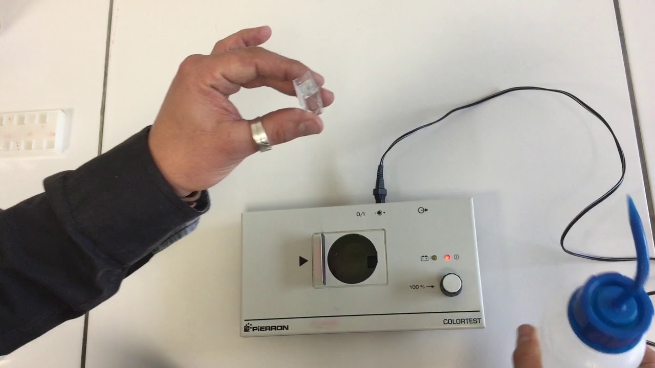 Utilisation du colorimètre