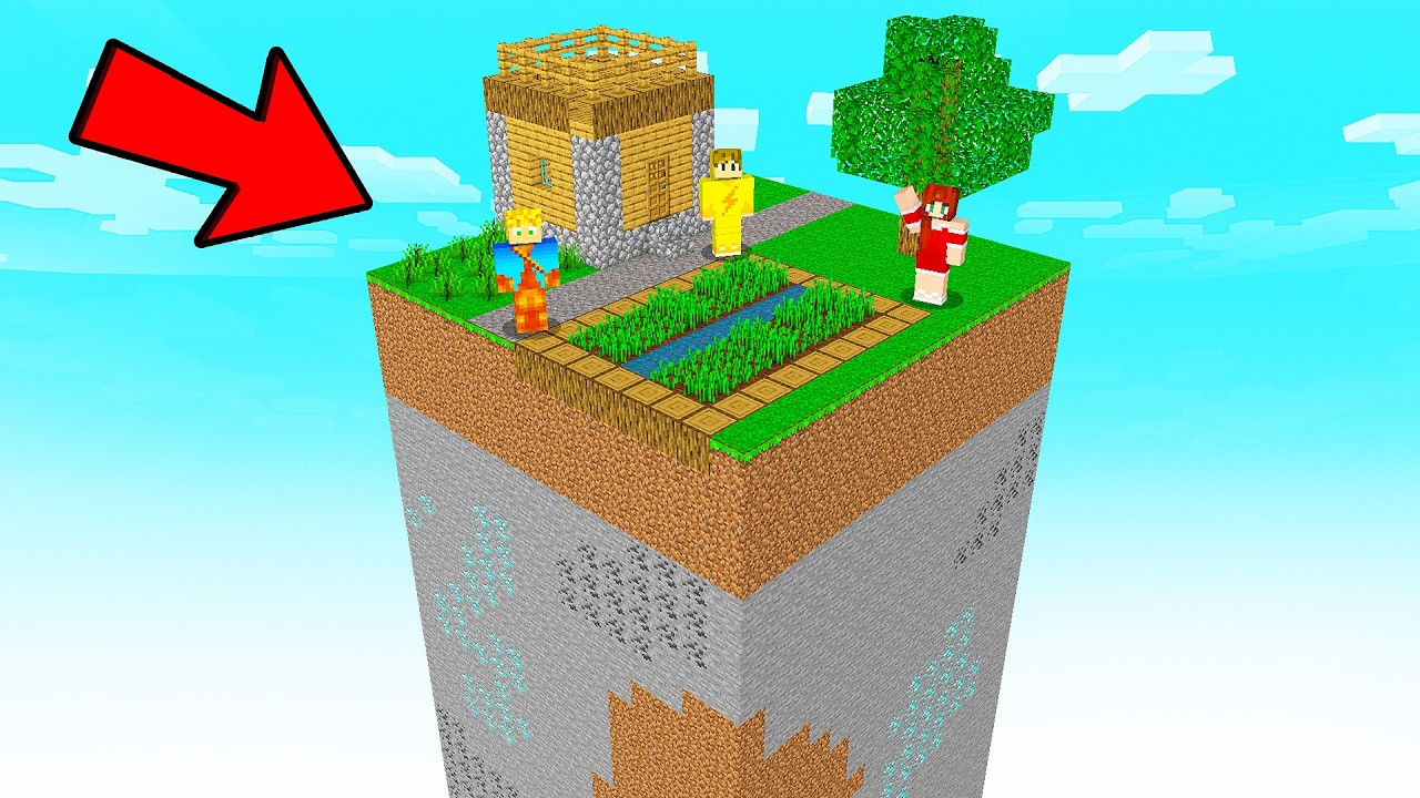 3 AMIGOS EM APENAS 1 CHUNK NO MINECRAFT