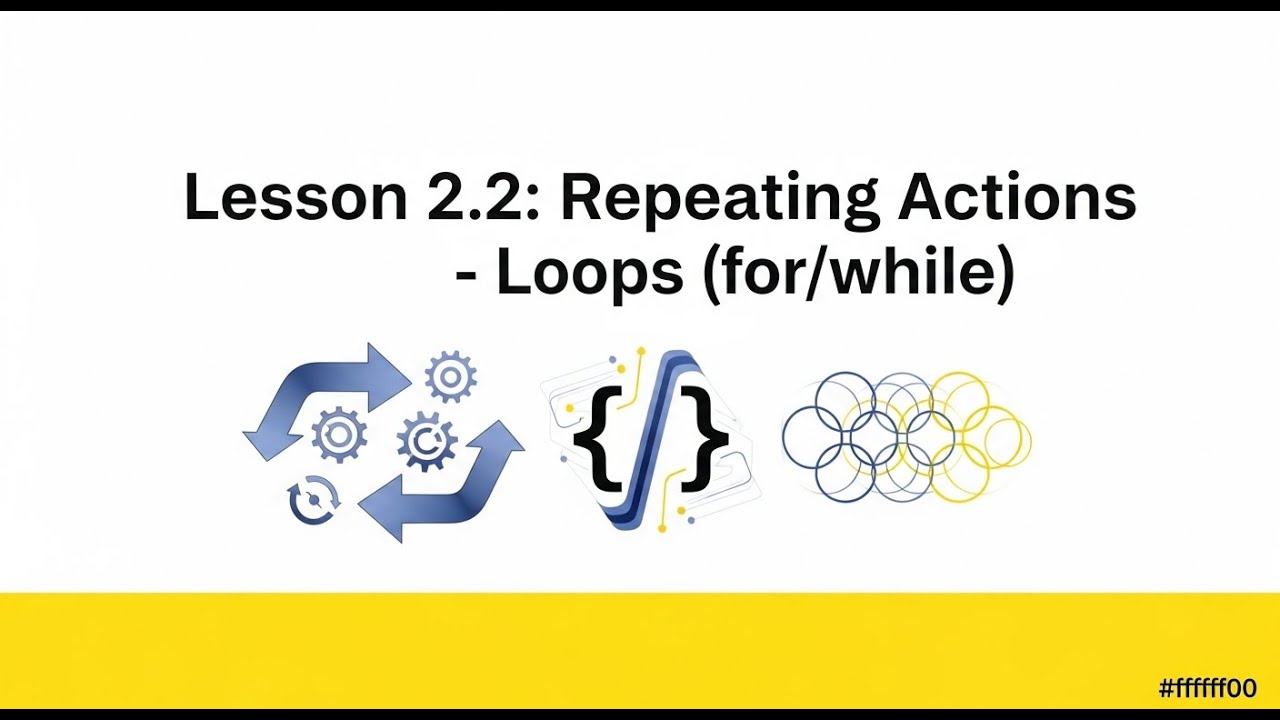 Lesson 5  Repeating Actions   Loops for:while