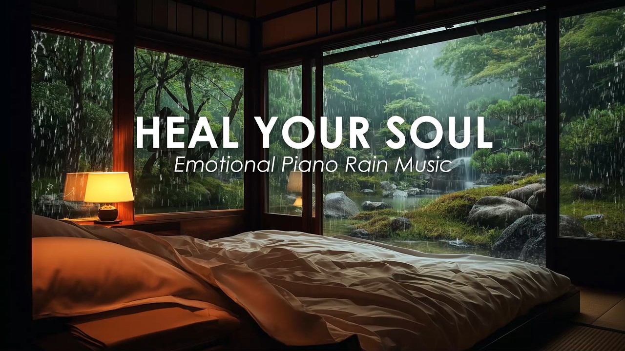 Calming Rain Piano Music to Reduce Anxiety, Relax the Body and Mind Gently