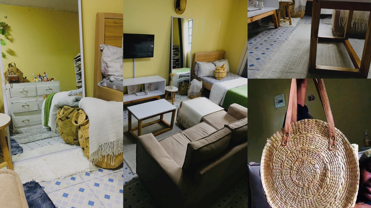 BEDSITTER MAKEOVER// New carpet, baskets, throw pillows, bedsheets and a mini shopping haul.
