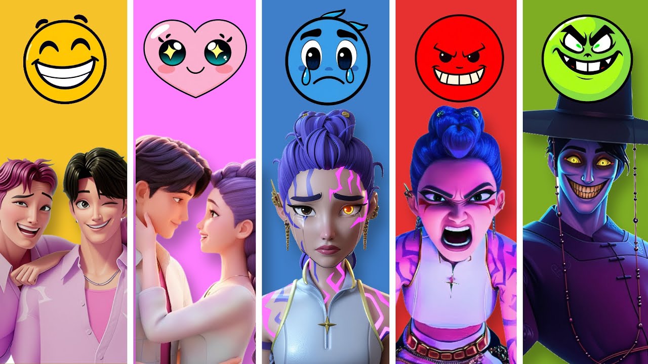 KPop Demon Hunters Happiest😁, Saddest😭, Angriest😡, Loveliest😍 and Spookiest😱 Music